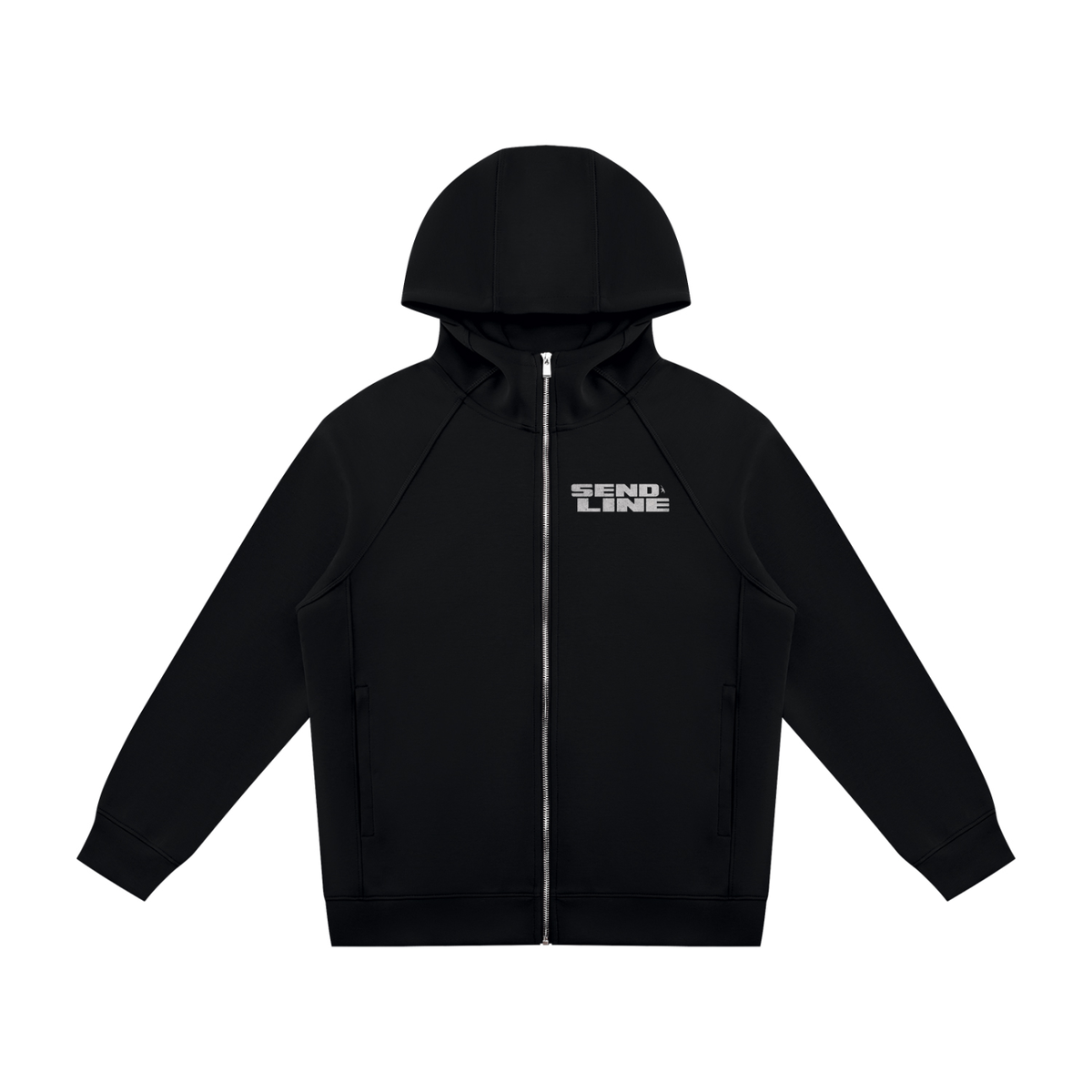 SENDLINE BLACK FULL ZIP HOODIE